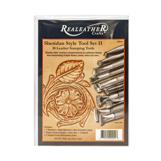 Realeather Leather Stamps Tool Set for Leather Crafting, 36 Stamp Heads, Alphabet and Number, 0.375" (3/8")
