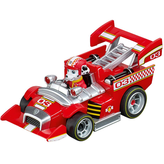 Carrera 64176 PAW Patrol Ready Race Rescue Marshall 1:43 Scale Analog Slot Car Racing Vehicle GO!!! Slot Car Race Tracks,Red