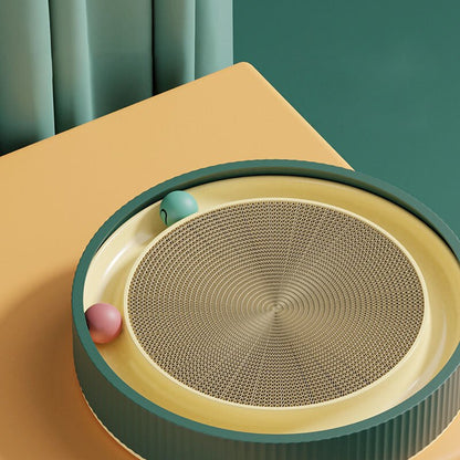 【MV427】Interactive Round Cat Scratching Board with Ball