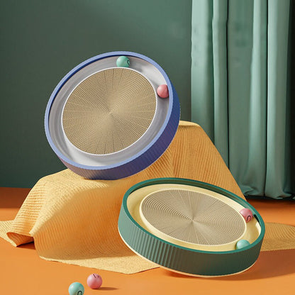 【MV427】Interactive Round Cat Scratching Board with Ball
