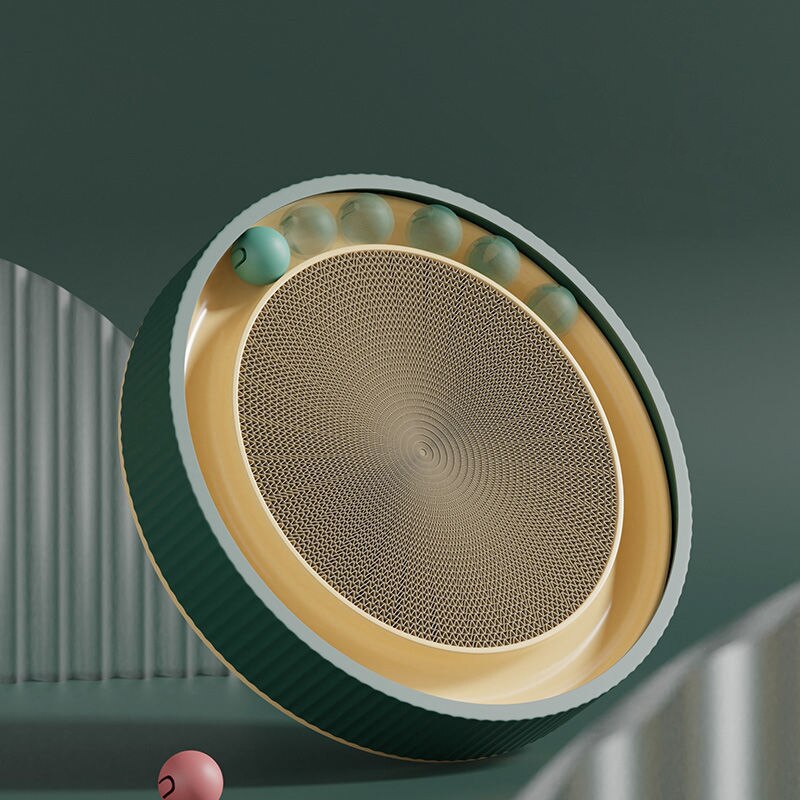 【MV427】Interactive Round Cat Scratching Board with Ball