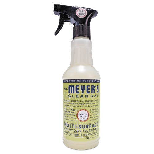 PY01 Mrs. Meyer&#039;s Multi Purpose Cleaner, Lemon Scent, 16 oz Spray Bottle, 6/Carton (323569)