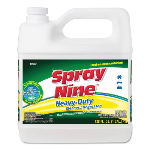 PY01 Spray Nine Heavy Duty Cleaner/Degreaser/Disinfectant, Citrus Scent, 1 gal Bottle (268014)