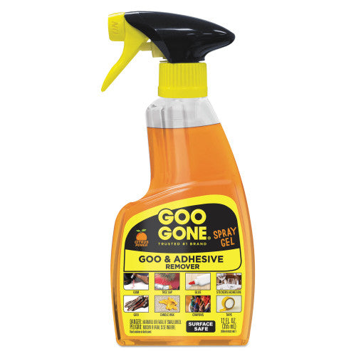 PY01 Goo Gone Spray Gel Cleaner, Citrus Scent, 12 oz Spray Bottle, 6/Carton (2096)