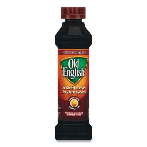 PY01 OLD ENGLISH Furniture Scratch Cover, For Dark Woods, 8 oz Bottle, 6/Carton (75144CT)