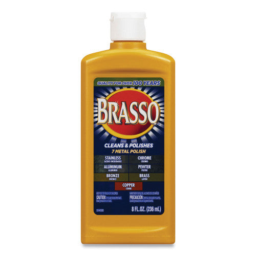 PY01 BRASSO Metal Surface Polish, 8 oz Bottle (89334)