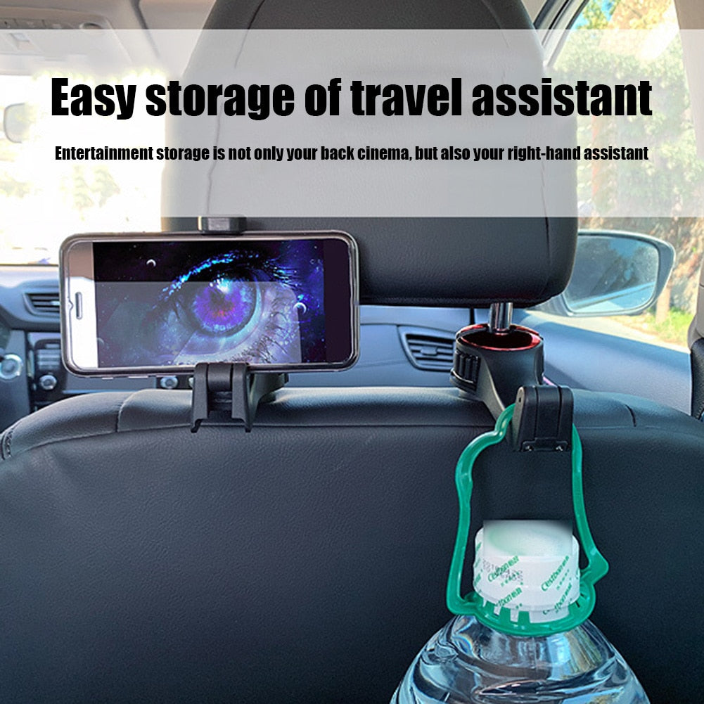 【MA358】Universal 2 in 1 Car Seat Headrest Hook