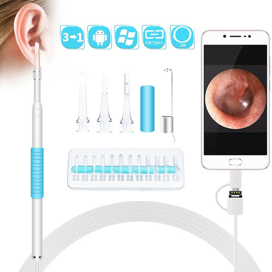 In Ear Cleaning Endoscope USB  Visual Ear Spoon 5.5mm 0.3MP Mini Camera Health Care