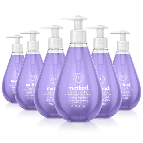 PY01 Method Gel Hand Wash, French Lavender, 12 oz Pump Bottle, 6/Carton (00031CT)