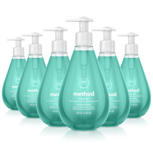 PY01 Method Gel Hand Wash, Waterfall, 12 oz Pump Bottle, 6/Carton (00379CT)