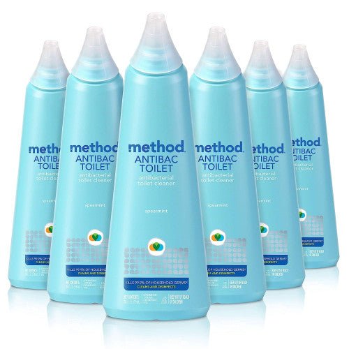 PY01 Method Antibacterial Toilet Cleaner, Spearmint, 24 oz Bottle, 6/Carton (01221CT)