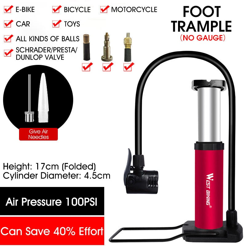 【MA369】Portable High Pressure Foot Air Pump Tire Inflator