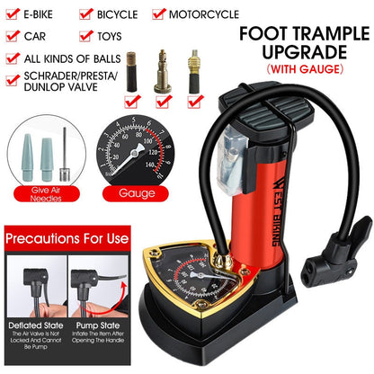 【MA369】Portable High Pressure Foot Air Pump Tire Inflator