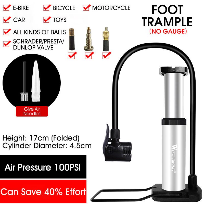 【MA369】Portable High Pressure Foot Air Pump Tire Inflator