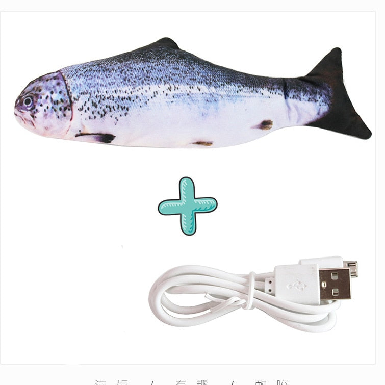 【MV343】Cat USB Charger Toy Fish Interactive Electric floppy Fish Cat toy