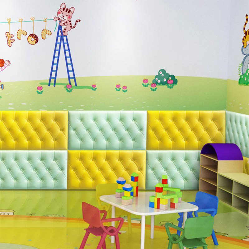 【MA341】3pcs 3D Wall Stickers Self-adhesive Foam Thicken Wallpaper