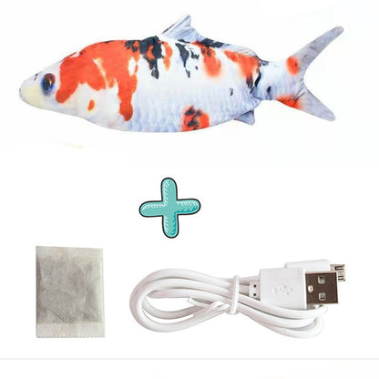 【MV343】Cat USB Charger Toy Fish Interactive Electric floppy Fish Cat toy