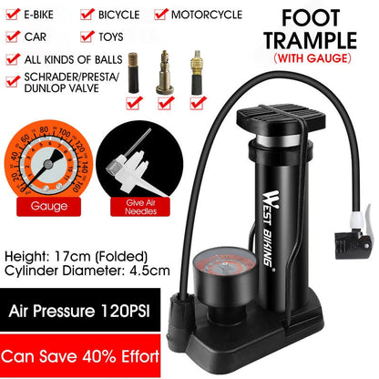 【MA369】Portable High Pressure Foot Air Pump Tire Inflator