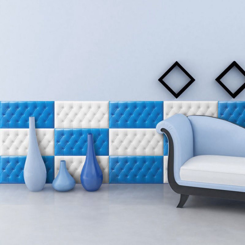 【MA341】3pcs 3D Wall Stickers Self-adhesive Foam Thicken Wallpaper