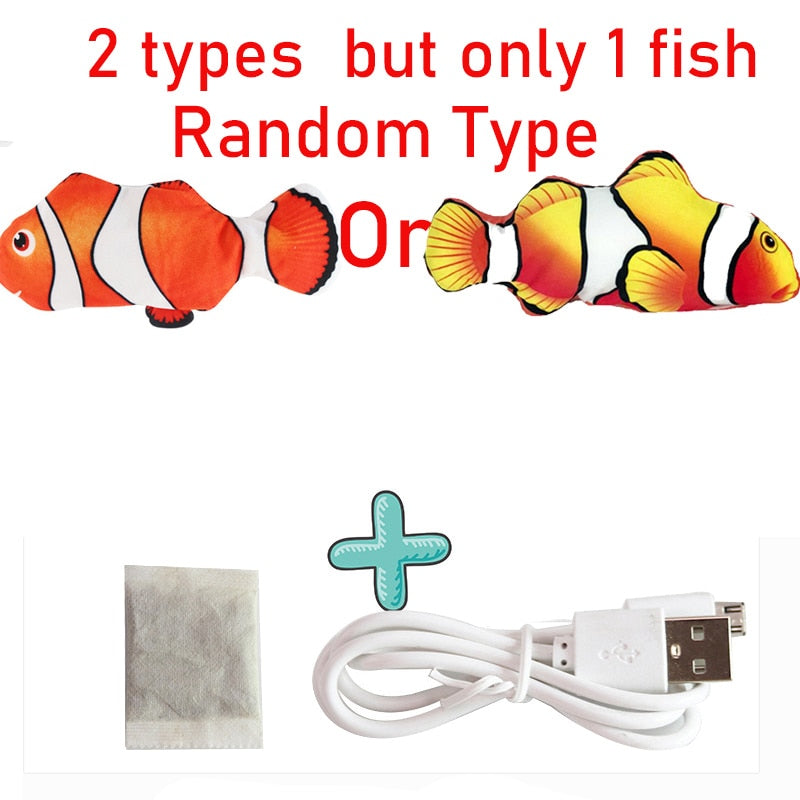 【MV343】Cat USB Charger Toy Fish Interactive Electric floppy Fish Cat toy