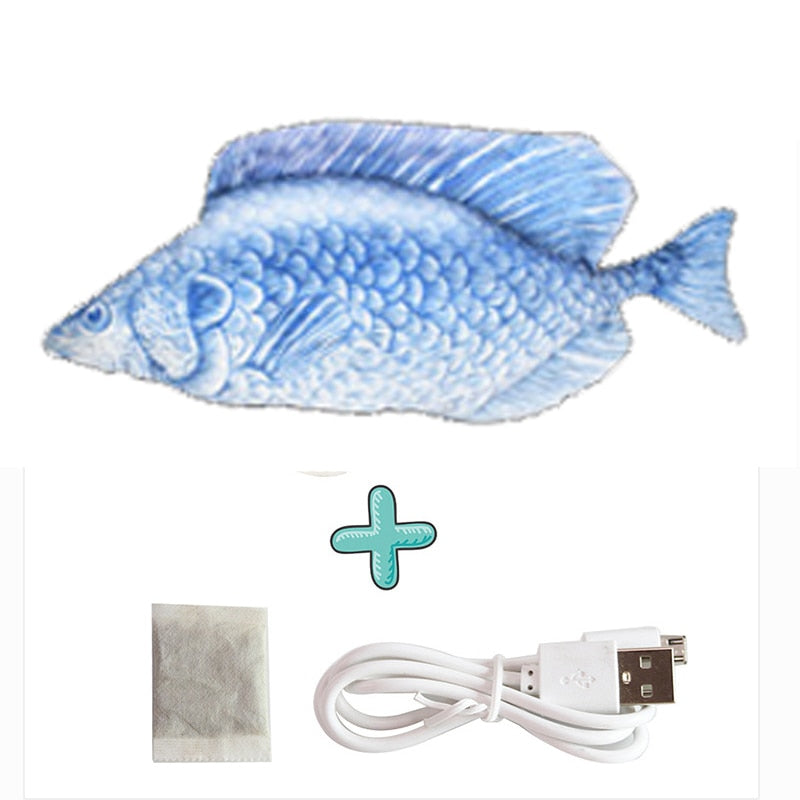 【MV343】Cat USB Charger Toy Fish Interactive Electric floppy Fish Cat toy