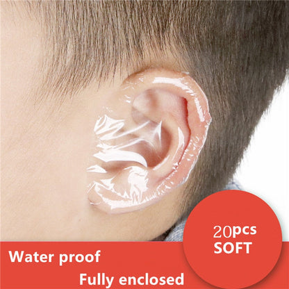 20pcs Plastic Waterproof Ear Protector Swimming shower Cover Caps Hairdressing Dye Shield Protection