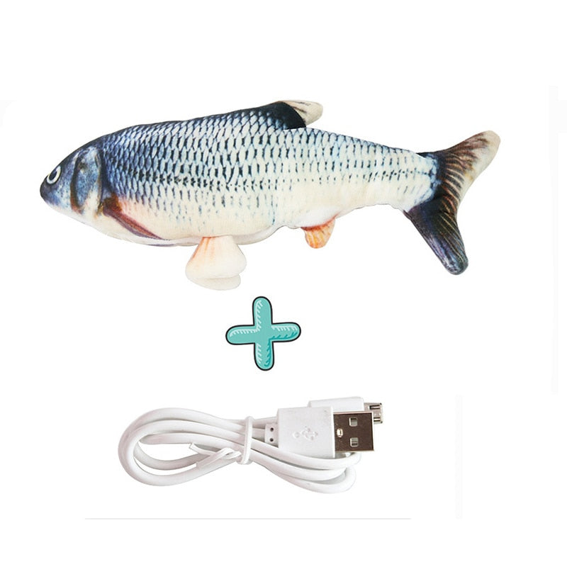 【MV343】Cat USB Charger Toy Fish Interactive Electric floppy Fish Cat toy