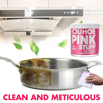 TJ21-1/3pcs100g Multi-functional Cleaning Cream Household Mild Stove Cleaner Kitchen Detergent Universal Pink Active Solid Cleaner