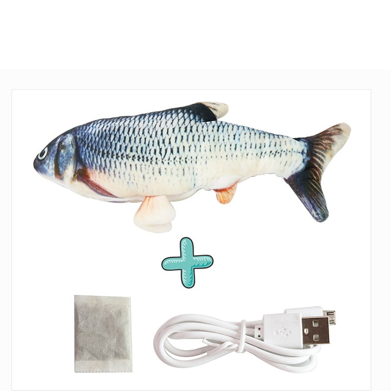 【MV343】Cat USB Charger Toy Fish Interactive Electric floppy Fish Cat toy