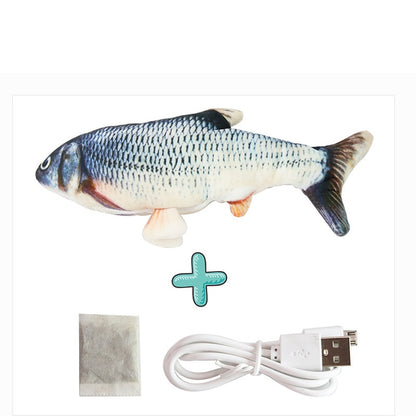 【MV343】Cat USB Charger Toy Fish Interactive Electric floppy Fish Cat toy