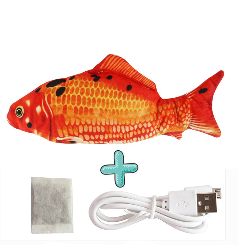 【MV343】Cat USB Charger Toy Fish Interactive Electric floppy Fish Cat toy