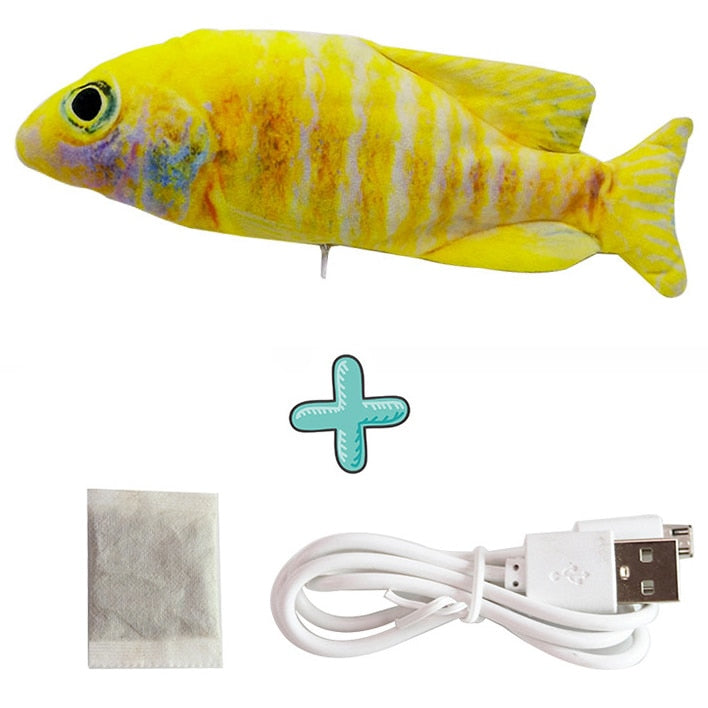 【MV343】Cat USB Charger Toy Fish Interactive Electric floppy Fish Cat toy