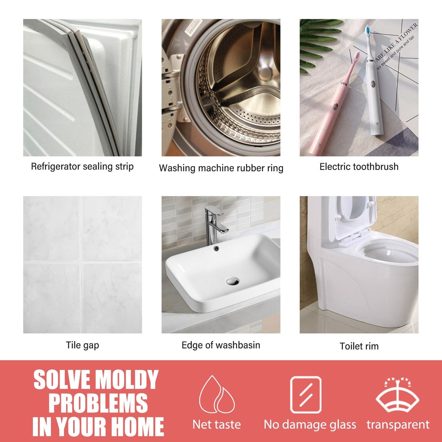 【NDO122】Wall Mold Mildew Remover Cleaner Caulk Gel Pool Tile Gap Spot Mold Remover Washing Machine Bathroom Mildew Gel D Cleaning Hacks
