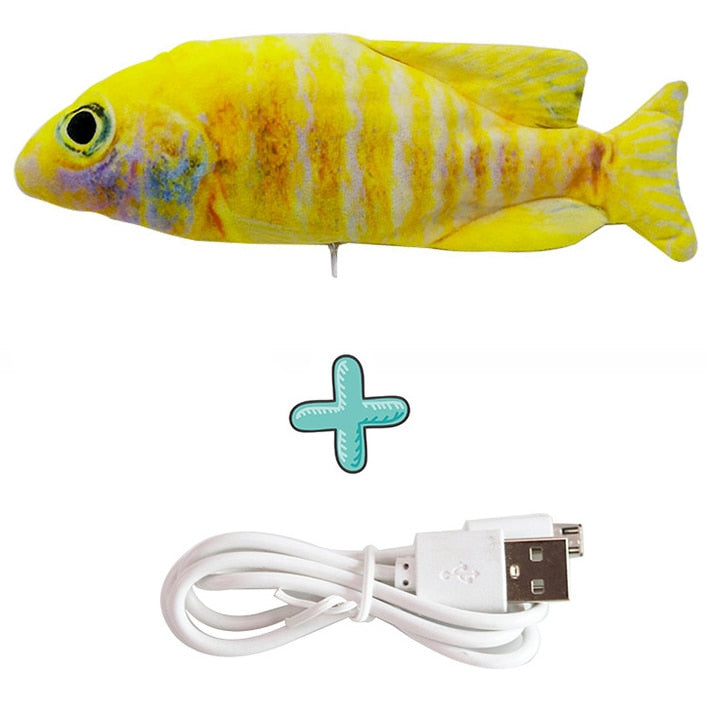 【MV343】Cat USB Charger Toy Fish Interactive Electric floppy Fish Cat toy