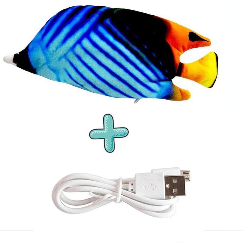 【MV343】Cat USB Charger Toy Fish Interactive Electric floppy Fish Cat toy