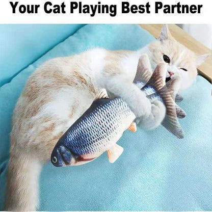 【MV343】Cat USB Charger Toy Fish Interactive Electric floppy Fish Cat toy