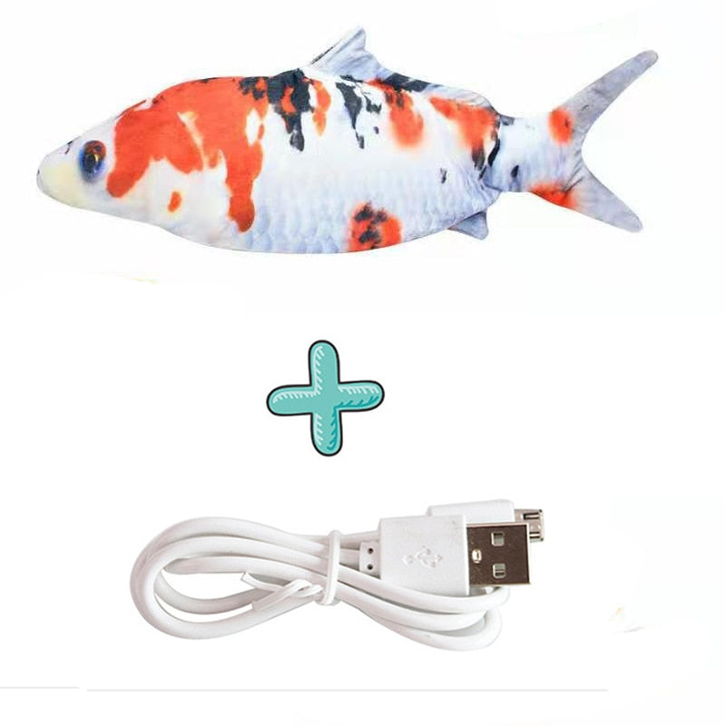 【MV343】Cat USB Charger Toy Fish Interactive Electric floppy Fish Cat toy