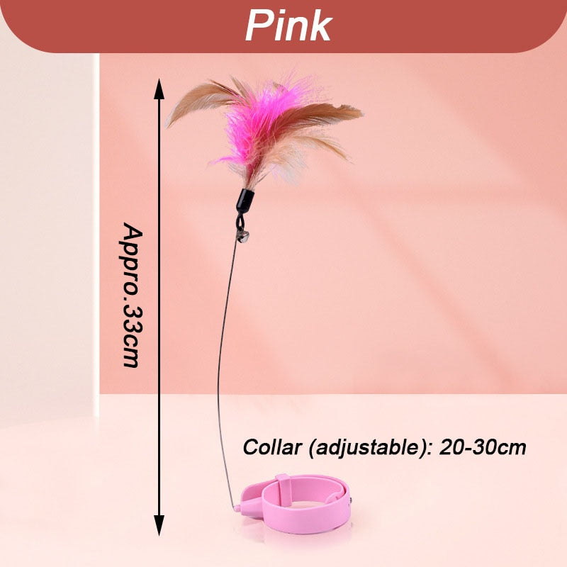 【MV346】Interactive Cat Toys Funny Feather Teaser Stick with Bell