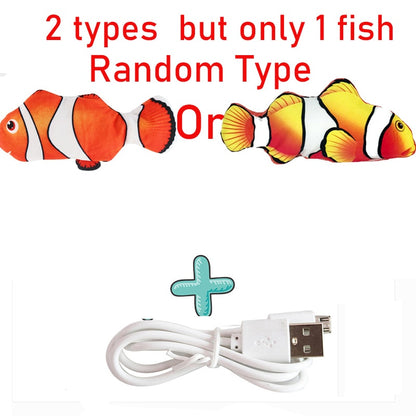【MV343】Cat USB Charger Toy Fish Interactive Electric floppy Fish Cat toy