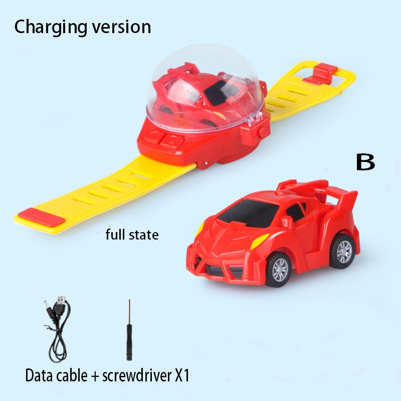2.4G Mini Watch Control Car Cute RC Car Accompany With Your Kids Gift for Boys Kids on Birthday Christmas Watch RC Car Toy