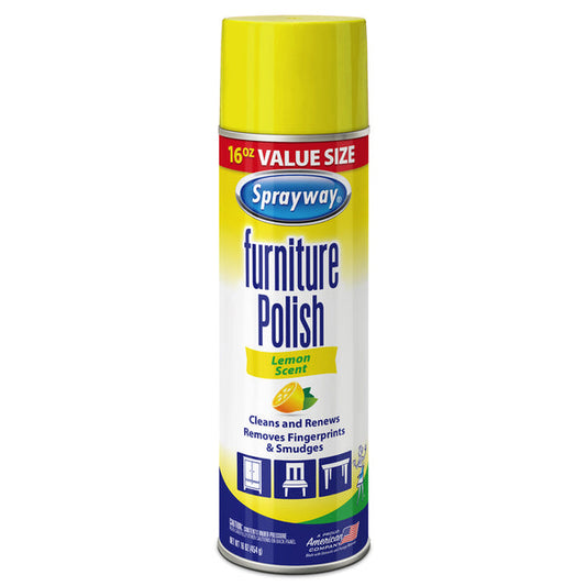 PY01 Sprayway Lemon Scent Furniture Polish 16 oz Spray (Pack of 6).