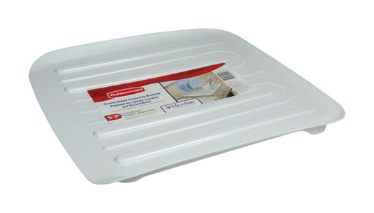 PY01 Storage Racks Rubbermaid 15.3 in. L X 14.3 in. W X 1.3 in. H White Plastic Dish Drainer