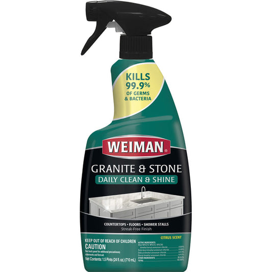 PY01 Weiman Citrus Scent Granite Cleaner and Polish 24 oz Liquid (Pack of 6)