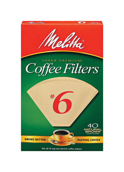 PY01 Coffee Filter Melitta 10 cups Brown Cone Coffee Filter 40 pk