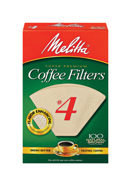 PY01 Coffee Filter Melitta 12 cups Brown Cone Coffee Filter 100 pk