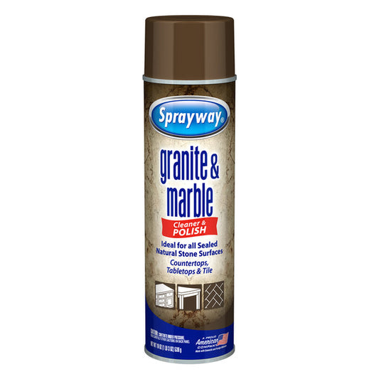 PY01 Sprayway Clean Scent Granite and Marble Cleaner Foam Spray 19 oz.