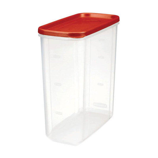 PY01 Storage Boxes Rubbermaid Clear Red Rectangular Slim Modular Dry Food Storage Container 21 Cup Capacity