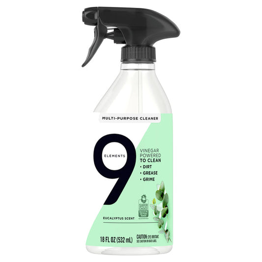 PY01 9 Elements Eucalyptus Scent Multi-Purpose Cleaner Liquid 18 oz (Pack of 6)