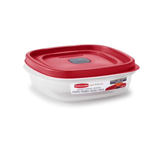 PY01 Storage Boxes Rubbermaid 3 cups Clear Food Storage Container 1 pk