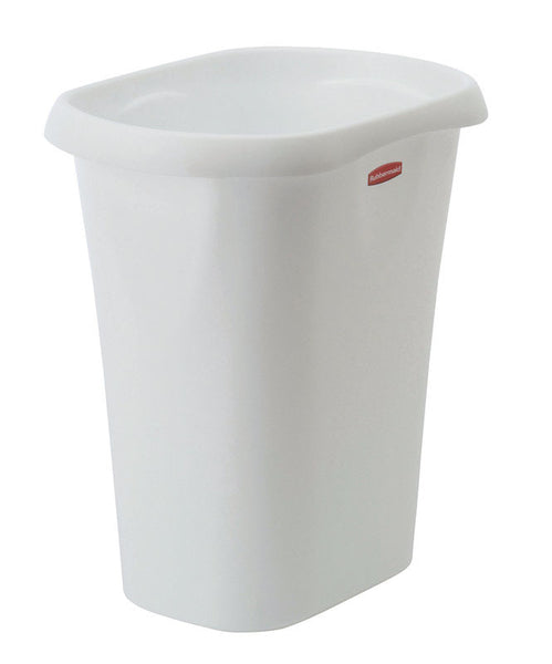 PY01 Trash Bags Rubbermaid 3 gal. White Open Top Wastebasket (Pack of 8)